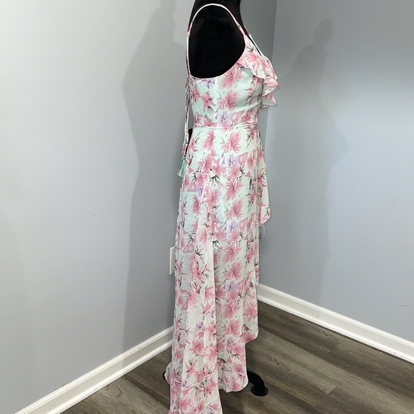 Fashion Nova Grow Matter What floral maxi dress size small mint pink NEW - Picture 12 of 16